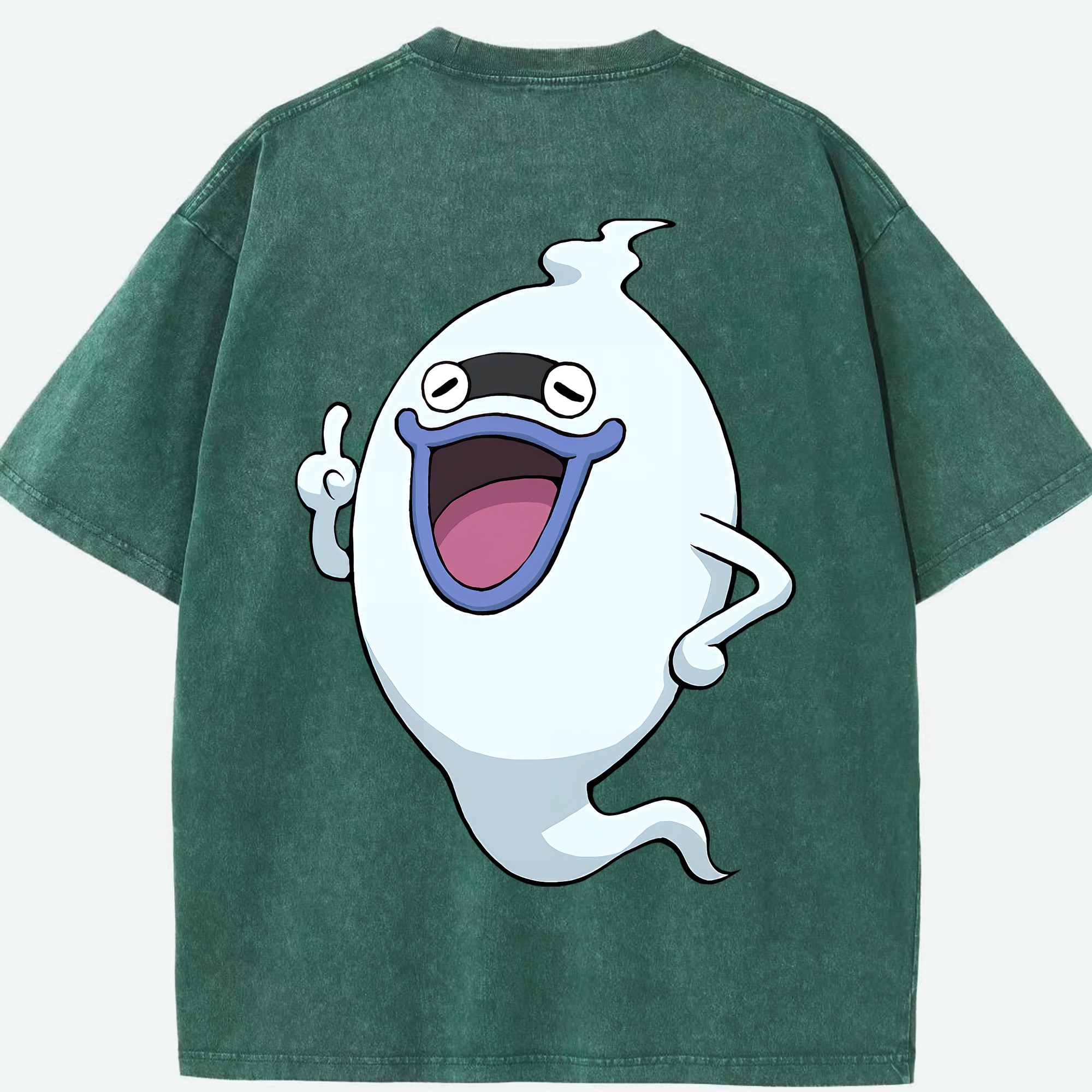 （画像用） 妖怪ウォッチ Yo-kai Watch 綿100% ヴィンテージ風 半袖Tシャツ（背面プリント）